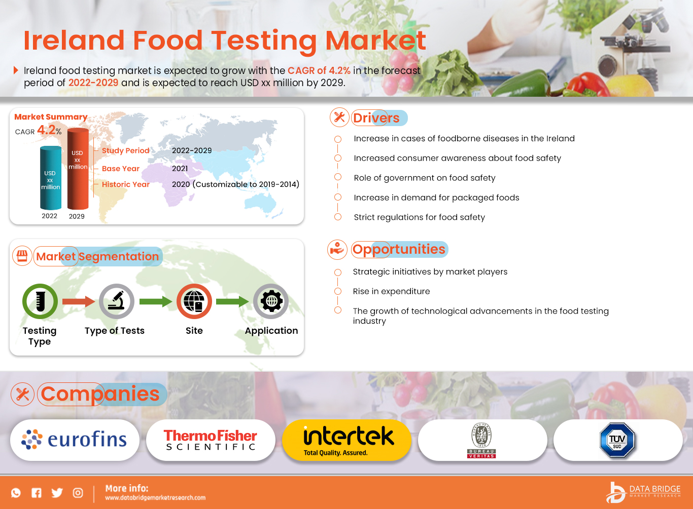 Ireland Food Testing Market Expected to Grow at a CAGR of 4.2 Forecast